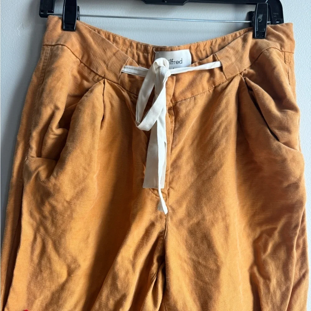 Aritzia Wilfred Allant Linen Blend Pants Clean Girl Coquette Coastal Euro Summer